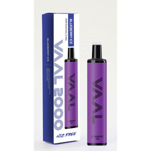 VAAL 2000 BLUEBERRY ICE DISPOSABLE 2000PUFF 5ML 0MG (ΜΙΑΣ ΧΡΗΣΗΣ)
